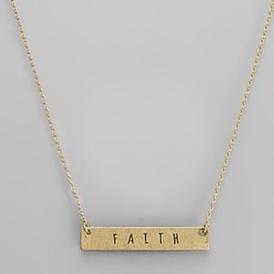 Faith bar neckalace